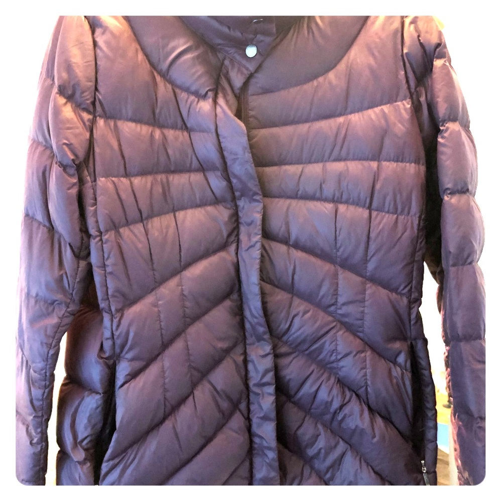Eggplant Lands End lightweight down jacket 🧥